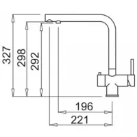 Baterie pentru bucătărie Elleci T01 cu două pîrghii/ pivotantă/ Alamă/ Inox photo 2