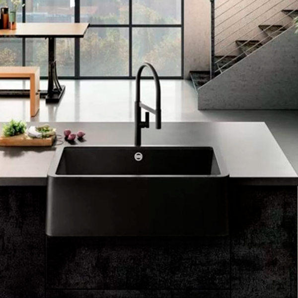 Lavoar Elleci Globe 910 Dreptunghiular/ deasupra blatului/ Black photo 3