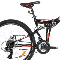 Bicicletă Crosser Dream Folding 26" 17" Aluminiu/ Black Red photo 3
