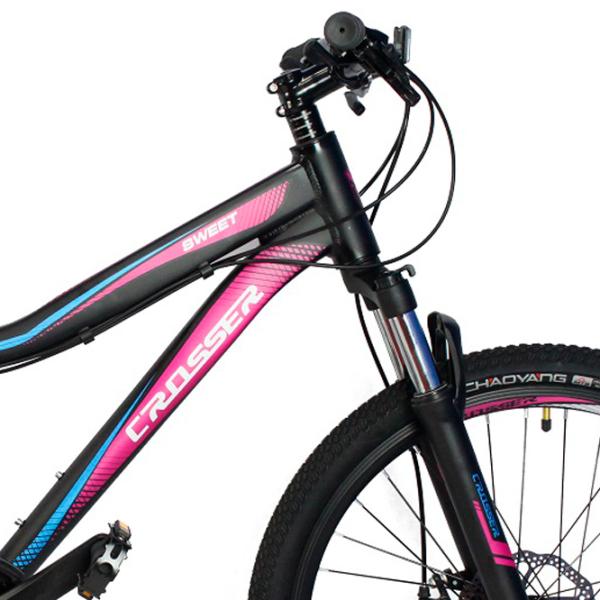 Bicicletă Crosser Sweet 26" 13" Aluminiu/ Black Pink photo 4