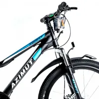 Велосипед Azimut Stormer Forest 26" 16" Сталь/ Черный Синий photo 4