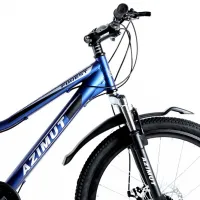 Велосипед Azimut Stormer Forest 26" 16" Сталь/ Синий Dark photo 4