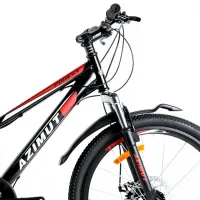 Велосипед Azimut Stormer Forest 24" 16" Сталь/ Черный Красный photo 4