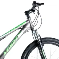 Bicicletă Azimut Stormer Forest 24" 16" Oțel/ Gray Green photo 4