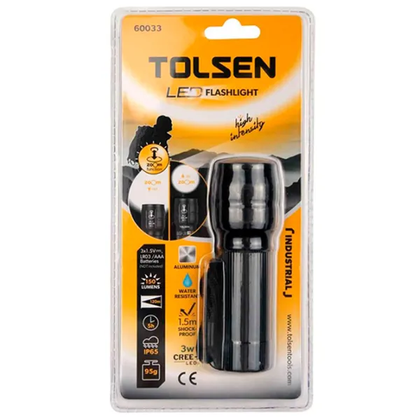 Фонарик Tolsen 60033 Черный photo 2