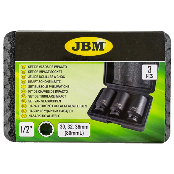 Набор ударных головок JBM 52694 Количество в наборе: 3 шт. photo 5