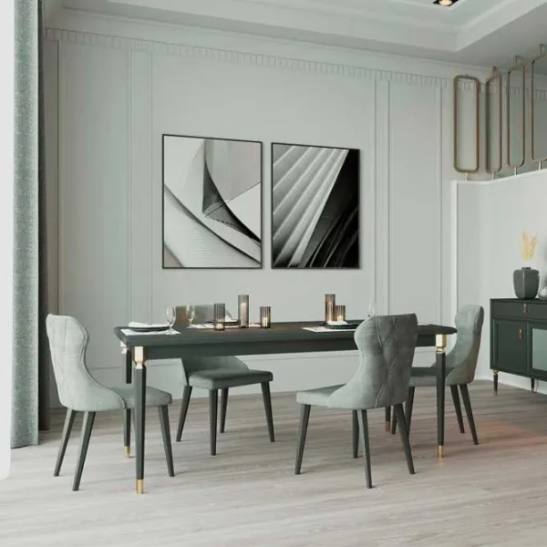 Кухонный стол раскладной Dogtas Lorenta ДСП/ Антрацит photo 3