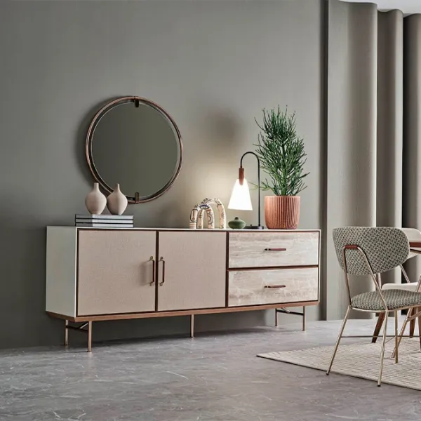 Комод Dogtas Brita 83.2см x 208.7см x 48.8см/ ЛДСП/ Светло кремовый photo 12