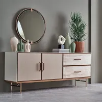 Комод Dogtas Brita 83.2см x 208.7см x 48.8см/ ЛДСП/ Светло кремовый photo 15