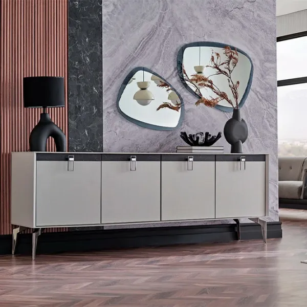 Comodă Dogtas Arora 78.6 x 209.7 x 47.6/ PAL/ Alb photo 4