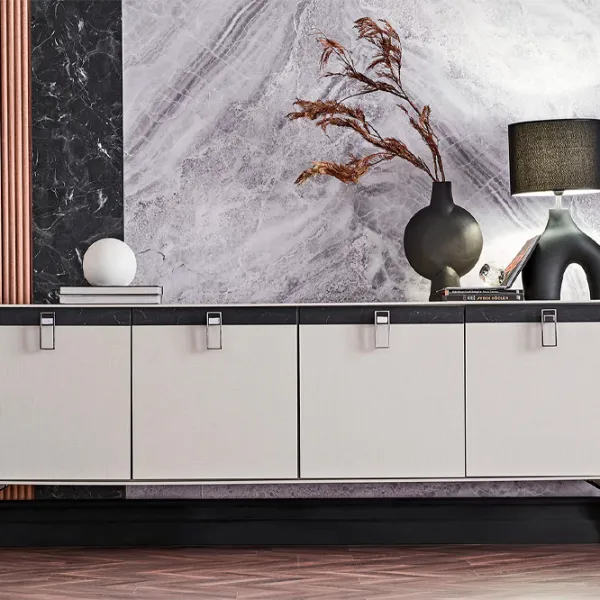 Comodă Dogtas Arora 78.6 x 209.7 x 47.6/ PAL/ Alb photo 5