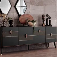 Комод Dogtas Diamond 80.5см x 215.8см x 48.2см/ ДСП/ Орех photo 5