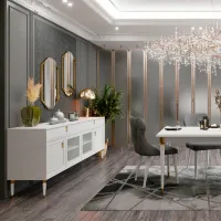 Комод Dogtas Lorenta Jasmin 85см x 215.6см x 49см/ ДСП/ Антрацит photo 4