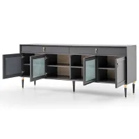 Комод Dogtas Lorenta 85см x 215.6см x 49см/ ДСП/ Антрацит photo 2