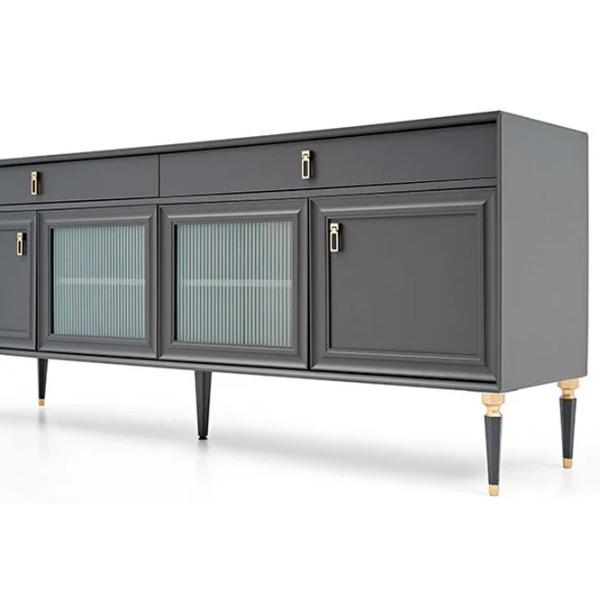 Comodă Dogtas Lorenta 85 x 215.6 x 49/ PAL/ Antracit photo 3