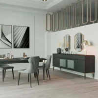 Комод Dogtas Lorenta 85см x 215.6см x 49см/ ДСП/ Антрацит photo 8