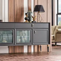 Комод Dogtas Lorenta 85см x 215.6см x 49см/ ДСП/ Антрацит photo 9