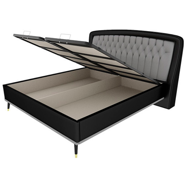 Кровать Dogtas Diamond 160 x 200 см/ ЛДСП/ Черный photo 5