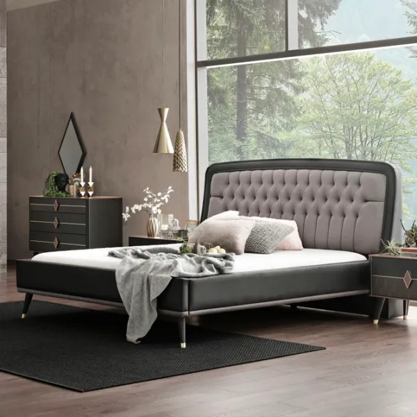 Кровать Dogtas Diamond 160 x 200 см/ ЛДСП/ Черный photo 2