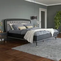 Кровать Dogtas Diamond 160 x 200 см/ ЛДСП/ Черный photo 4