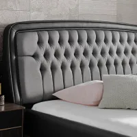 Кровать Dogtas Diamond 160 x 200 см/ ЛДСП/ Черный photo 5
