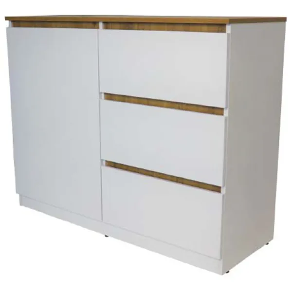 Комод Andra Eterna 95см x 120см x 45см/ ДСП/ Белый photo 2