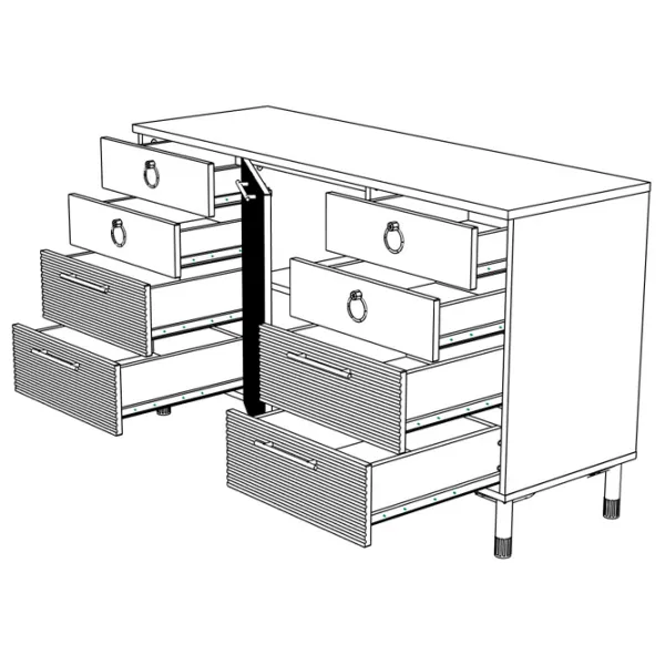 Comodă ML-Mobila Velvet №12 88.2 x 150.1 x 50.1/ PAL/ Laguna Soft photo 2 Comodă ML-Mobila Velvet №12 88.2 x 150.1 x 50.1/ PAL/ Laguna Soft photo 2