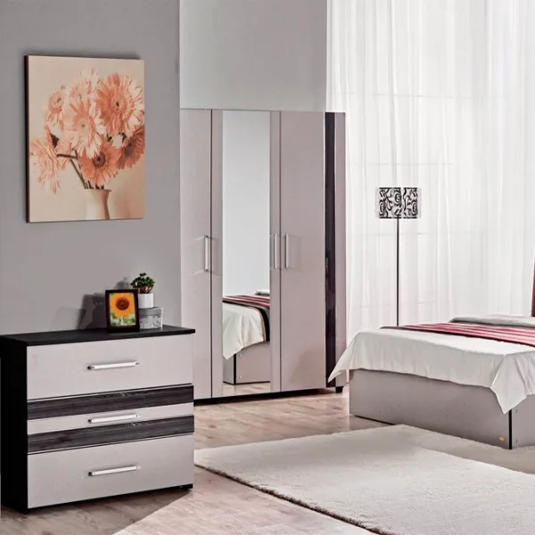 Комод Ambianta Fenix Hacienda 76.5см x 82.5см x 40см/ ДСП/ Серый photo 2 Комод Ambianta Fenix Hacienda 76.5см x 82.5см x 40см/ ДСП/ Серый photo 2