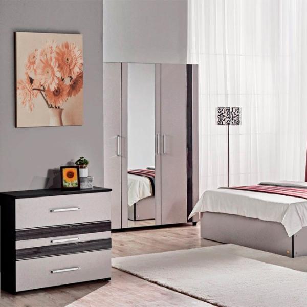 Комод Ambianta Fenix Hacienda 76.5см x 82.5см x 40см/ ДСП/ Серый photo 2 Комод Ambianta Fenix Hacienda 76.5см x 82.5см x 40см/ ДСП/ Серый photo 2