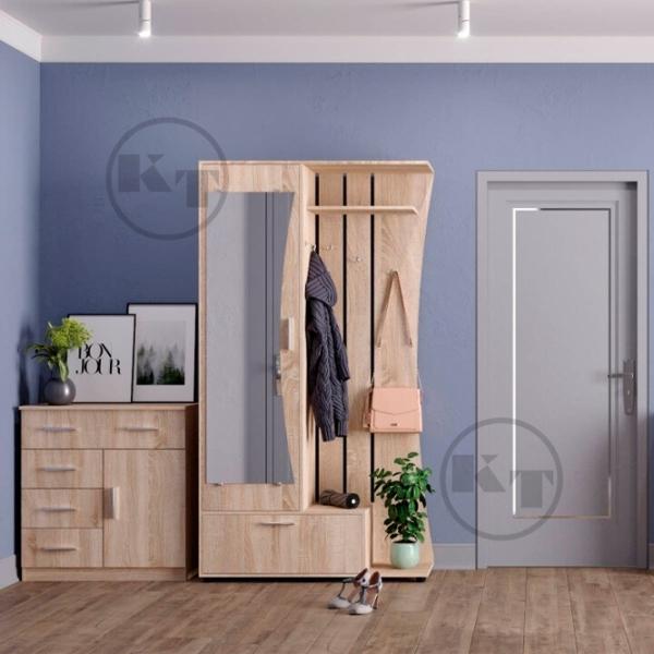 Комод KompaniT 1060260001 84.9см x 80см x 39см/ ЛДСП/ Дуб Сонома photo 2 Комод KompaniT 1060260001 84.9см x 80см x 39см/ ЛДСП/ Дуб Сонома photo 2