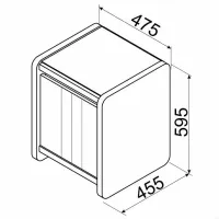 Тумбочки Ambianta Fancy 59.5см x 47.5см x 45.5см/ ЛДСП/ Бежевый photo 3