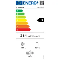 Frigider LG GBV3100DPY cu congelator jos 344 l / 186 cm / Inox photo 7