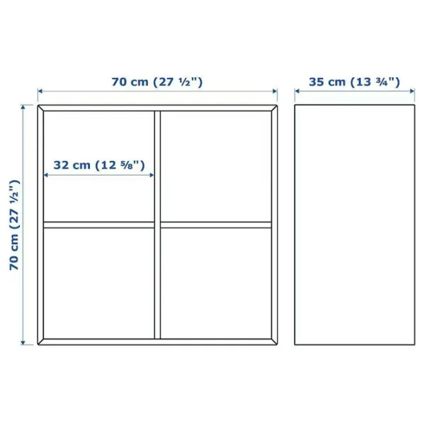 Стеллаж Ikea Eket 70см x 70см x 35см cm/ ЛДСП/ Серый photo 3 Стеллаж Ikea Eket 70см x 70см x 35см cm/ ЛДСП/ Серый photo 3