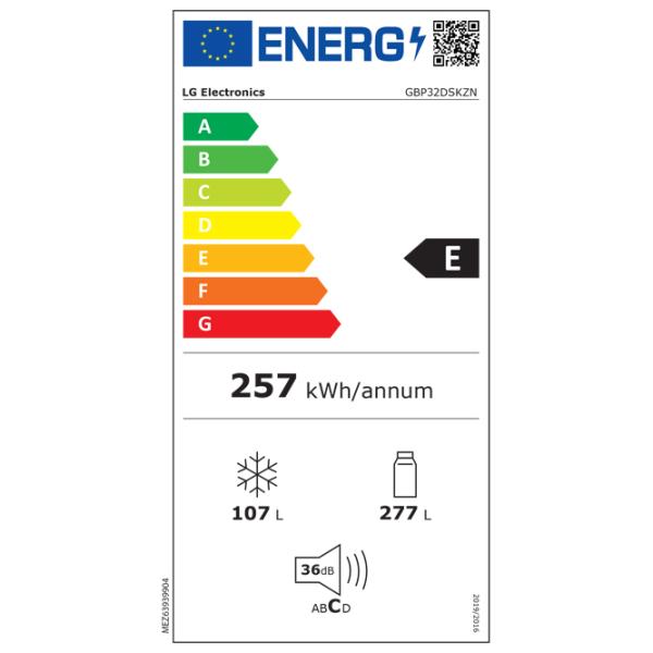 Frigider LG GBP32DSKZN cu congelator jos 384 l / 203 cm / Inox photo 7