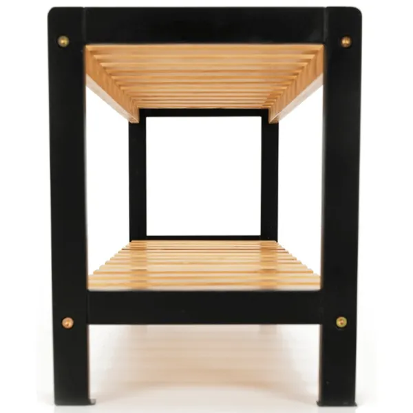 Dulap pentru încălțăminte Mobhaus Kontre 5362335 33.5 x 70 x 26/ Bambus/ Black photo 2 Dulap pentru încălțăminte Mobhaus Kontre 5362335 33.5 x 70 x 26/ Bambus/ Black photo 2