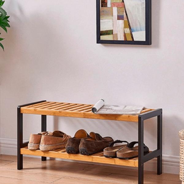 Dulap pentru încălțăminte Mobhaus Kontre 5362335 33.5 x 70 x 26/ Bambus/ Black photo 6 Dulap pentru încălțăminte Mobhaus Kontre 5362335 33.5 x 70 x 26/ Bambus/ Black photo 6