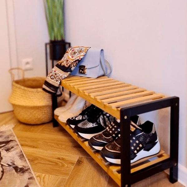 Dulap pentru încălțăminte Mobhaus Kontre 5362335 33.5 x 70 x 26/ Bambus/ Black photo 7 Dulap pentru încălțăminte Mobhaus Kontre 5362335 33.5 x 70 x 26/ Bambus/ Black photo 7