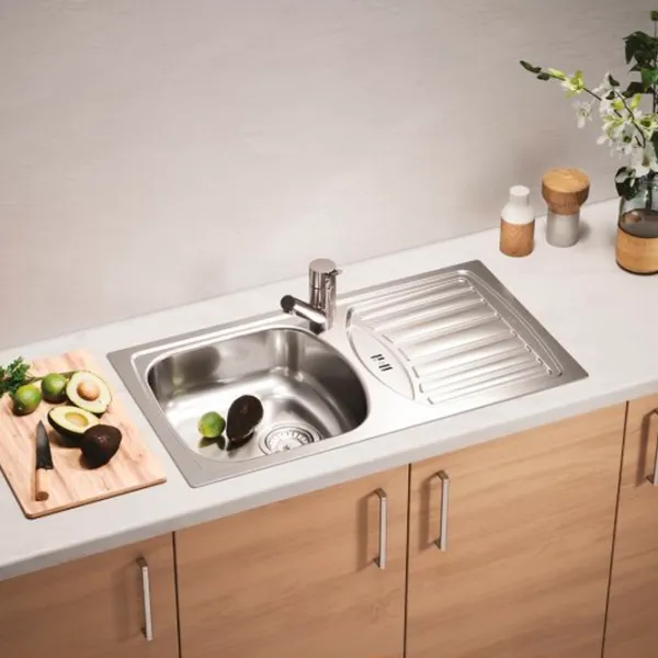 Кухонная мойка Alveus Basic 150 78 x 43.5 / Нержавеющая сталь / Серебряный photo 2