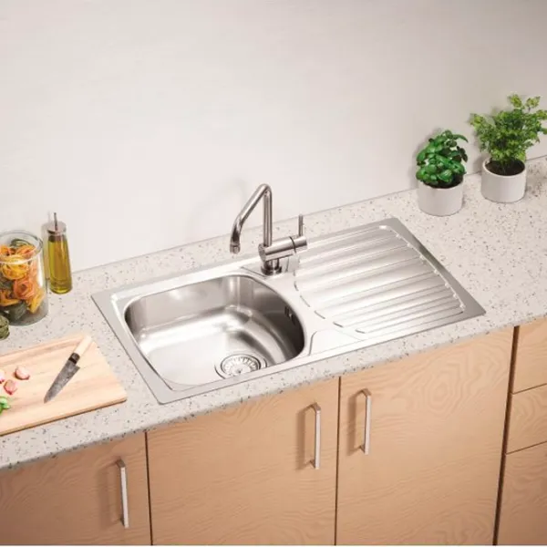 Кухонная мойка Alveus Basic 170 78 x 43.5 / Нержавеющая сталь / Серебряный photo 2