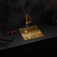 Chiuvetă Alveus Quadrix 30 45 x 45 / Oțel inoxidabil / Gold photo 3