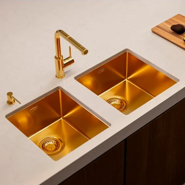 Chiuvetă Alveus Quadrix 30 45 x 45 / Oțel inoxidabil / Bronze photo 2