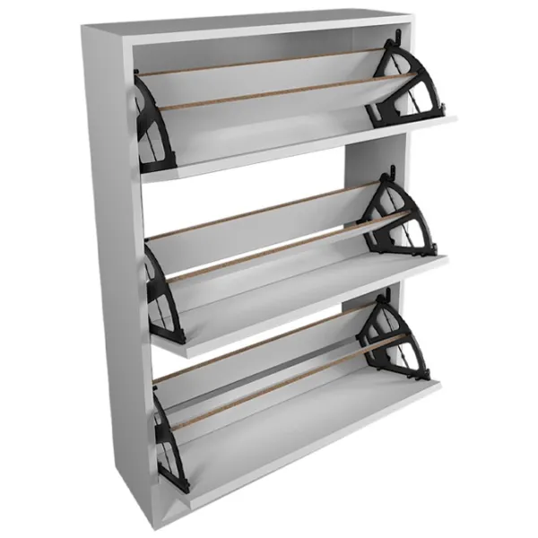 Dulap pentru încălțăminte Fabulous 3D 5639923 110 x 73.6 x 24/ PAL/ White photo 2 Dulap pentru încălțăminte Fabulous 3D 5639923 110 x 73.6 x 24/ PAL/ White photo 2