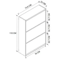 Обувной шкаф Bofigo 3D 5639933 110 x 73.6 x 24см /Сосна /Сосна photo 3