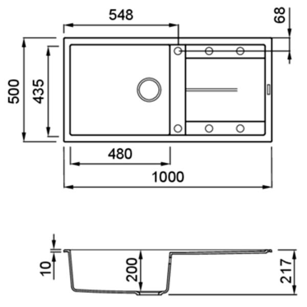 Кухонная мойка Elleci Unico 480 100 x 50 / Натуральный камень / Песочный photo 2 Кухонная мойка Elleci Unico 480 100 x 50 / Натуральный камень / Песочный photo 2