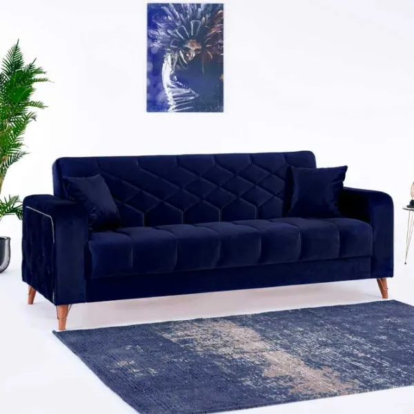 Canapea Fabulous Melisa (5698914) Velur/ Navy photo 2 Canapea Fabulous Melisa (5698914) Velur/ Navy photo 2