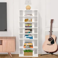 Etajeră pentru încălțăminte Costway JZ10125WH 110 x 47 x 25.6/ MDF/ Black photo 5