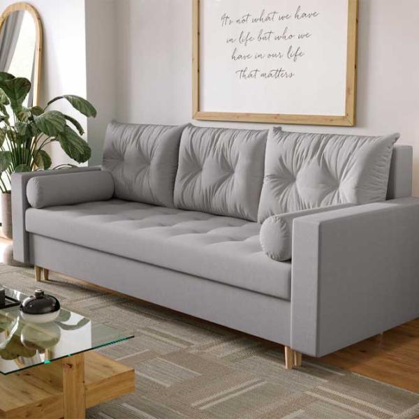 Canapea Space Meble Skandi Cosmic 160 (5597166) Velur/ Gray photo 2