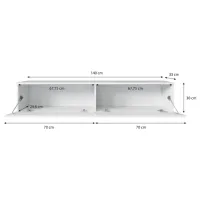 Comodă TV Bratex Lowboard D 140 30 x 140 x 33/ LPAL photo 2