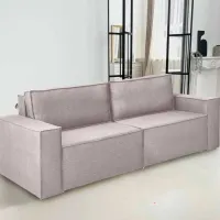 Canapea Modern Kvadro (5682424) Microfibră/ Light Gray photo 2