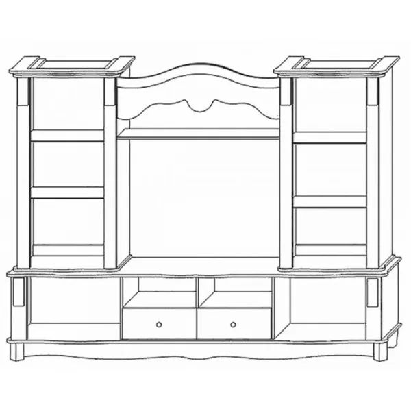 Шкаф Линейный KMK Versal 240 x 50.5см x 195.5 / ДСП / Орех экко photo 2